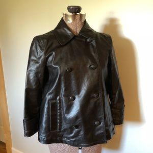Ralph Lauren Vegan Leather Flair Jacket 3/4 Slv